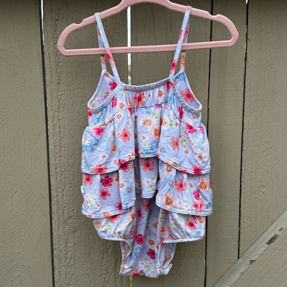 Posh Peanut Carissa Ruffled Spaghetti Romper - Picture 3 of 5